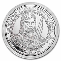 20th Anniversary Lord of The Rings: The Fellowship of the Ring - Boromir 1 oz Silver 2021