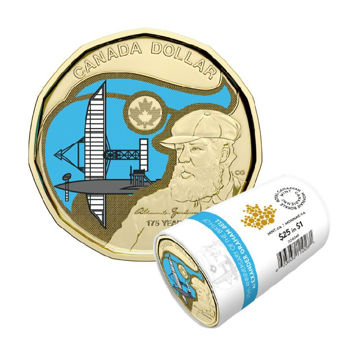 Canada: 175th Anniversary of the Birth of Alexander Graham Bell coloured 2022 Coin