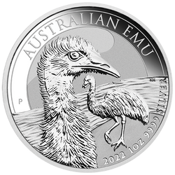 Australian Emu 1 oz Silber 2022 MS 70 NGC First Day of Issue