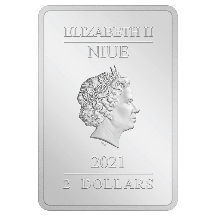 Niue: Harry Potter - Movie Poster 'Harry Potter and the Deathly Hallows Part 1' colored 1 oz Silver 2021 Proof