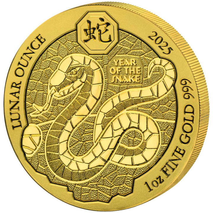 Rwanda : Lunar - Année du Serpent 1 once d'or 2025