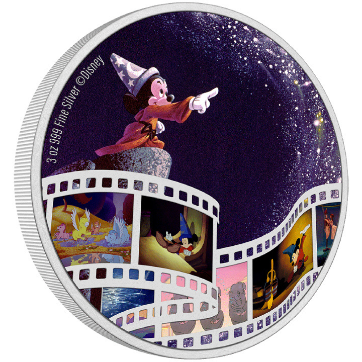Niue: Disney Cinema Masterpieces - Fantasia coloured 3 oz Plata 2023 Proof