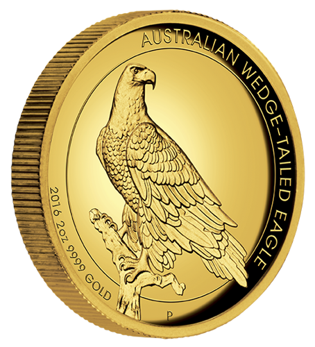 Wedge-Tailed Eagle 2 oz Gold 2016 PROOF High Relief