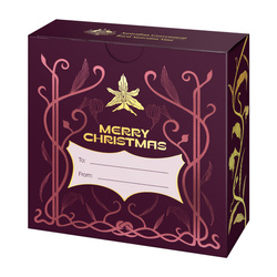 Christmas Decoration - Festive Floral kolorowany 50c Srebro 2025 Proof