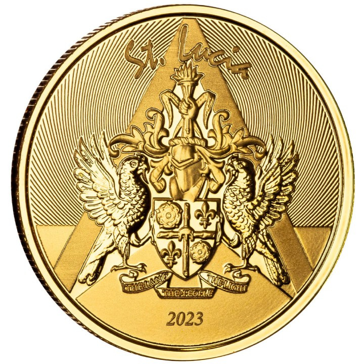St. Lucia - Stemma 1 oncia d'oro 2023 Proof