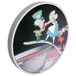 Niue: Disney Alice in Wonderland - The Mad Hatter coloured 1 oz Silver 2021 Proof