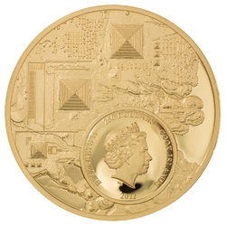 Cookovy ostrovy: Dědictví faraonů 1 unce zlata 2022 Proof Ultra High Relief