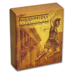 Pheidippidis' Marathon Run 1 uncja Srebra 2010 PROOF High Relief