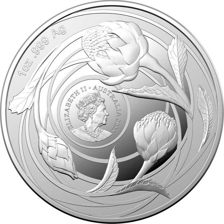 Wildflowers of Australia: Waratah 1 oz Silber 2022