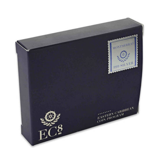 Montserrat: Isla Esmeralda del Caribe coloreada 1 oz Plata 2018 Proof