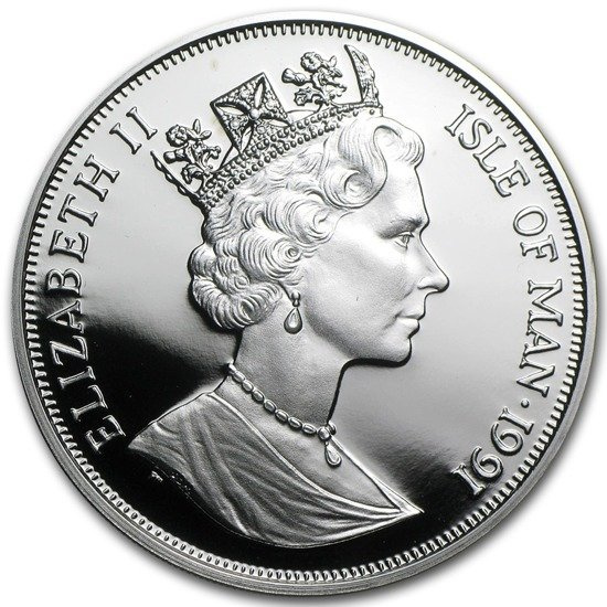 Man-sziget macska sorozat: norvég erdei macska 1 uncia ezüst 1991 Proof