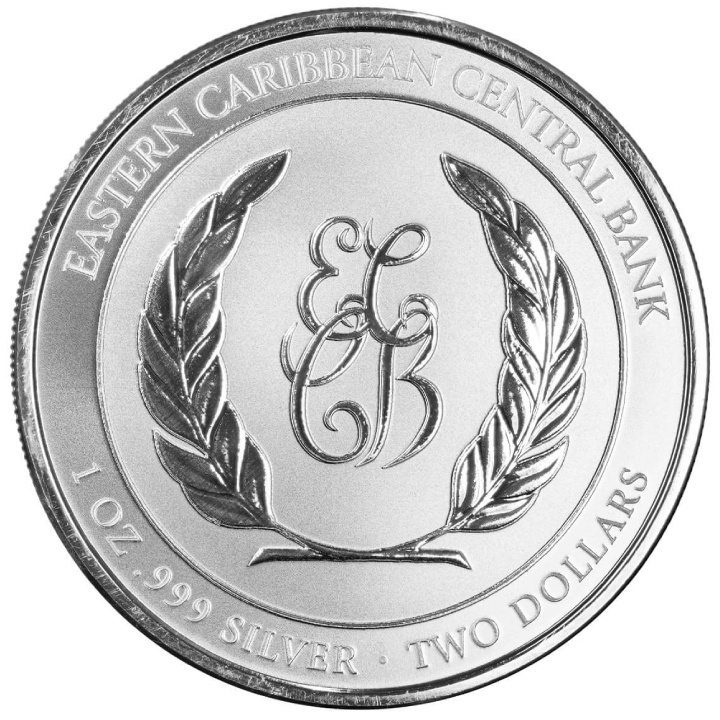 Dominica: Dolphin 1 oz Silver 2023 Prooflike (coin in capsule)