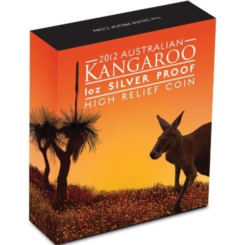Canguro Australiano 1 oz Plata 2012 Alto Relieve