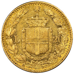 Italia 20 Lira Oro 1881 MS-63 NGC
