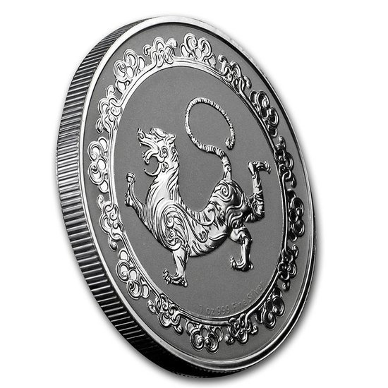 Niue: Animales Celestiales - Tigre Blanco 1 oz Plata 2019