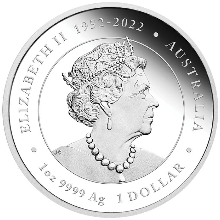 Perth Mint: Lunar III - Rok Smoka kolorowany 1 uncja Srebra 2024 Proof