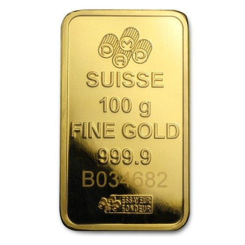 100 gram Goldbarren Pamp Fortuna Certipack