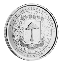 Equatorial Guinea: Giraffe 1 uncja Srebra 2021 Prooflike