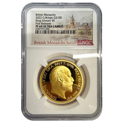 British Monarchs: King Edward VII 1 uncja Złota 2022 Proof First Releases NGC PF 69 Ultra Cameo