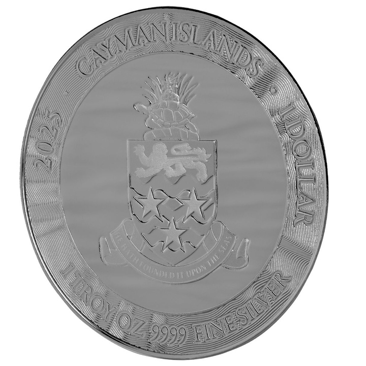Cayman Islands: Marlin 1 oz Silver 2025 Prooflike