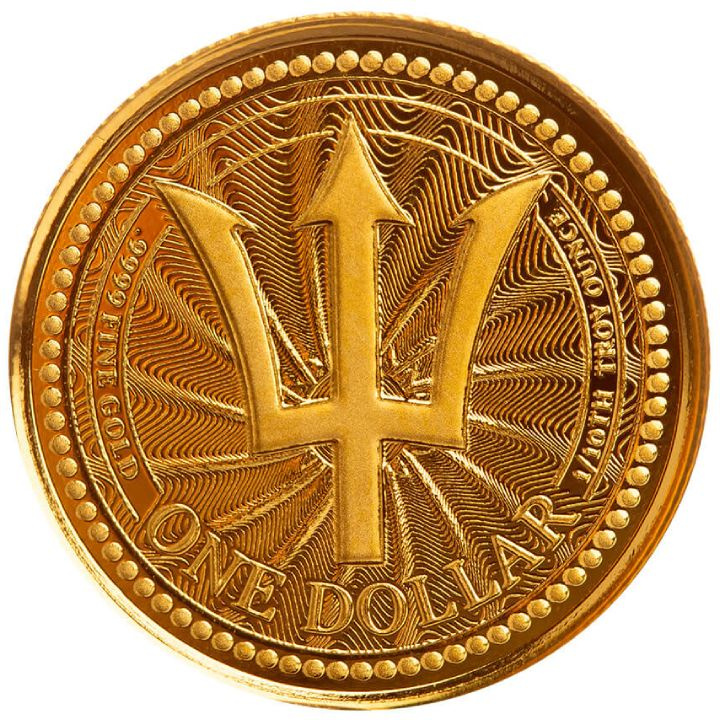 Barbados: Trident 1/10 oz Gold 2023