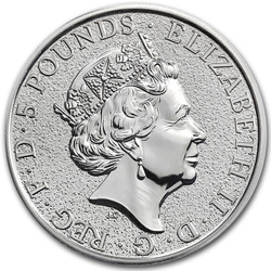 Les bêtes de la reine : Lion d'Angleterre 2 onces d'argent 2016