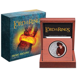 Niue: The Lord of the Rings - Frodo Baggins coloured 1 oz Silber 2021 Proof
