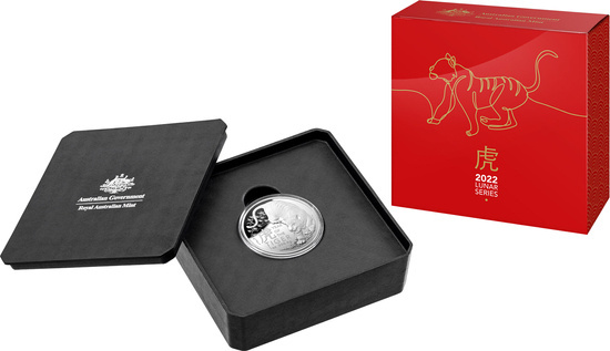 Lunar: Rok Tygrysa 1 uncja Srebra 2022 Proof