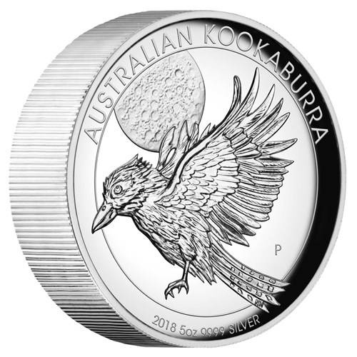 Kookaburra 5 oz Silber 2018 Proof High Relief