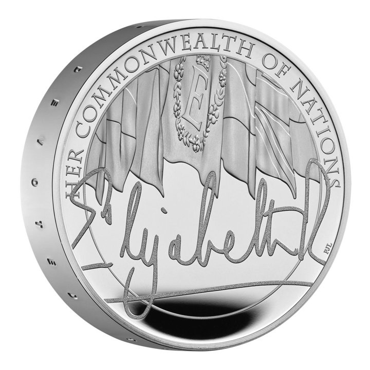 The Queens Reign - Commonwealth Argento £5 2022 Proof Piedfort