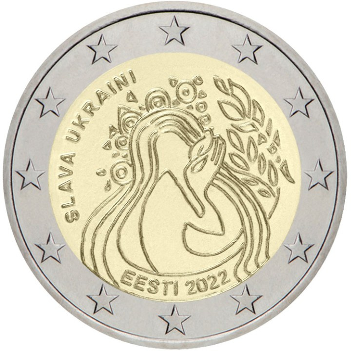 Estonia Glory to Ukraine 2 euro 2022