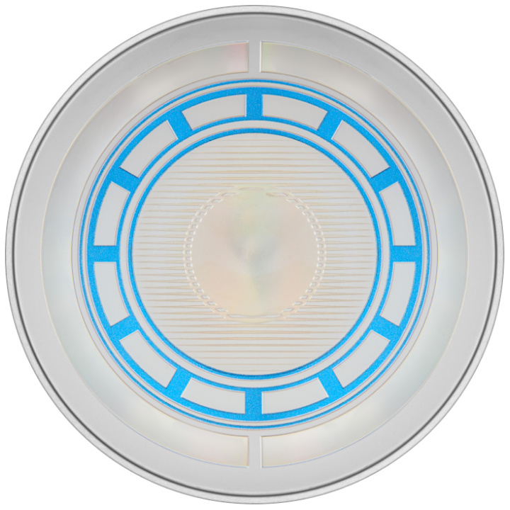 Niue: Marvel - Iron Man's Arc Reactor coloured 5 oz Silver 2023 Proof