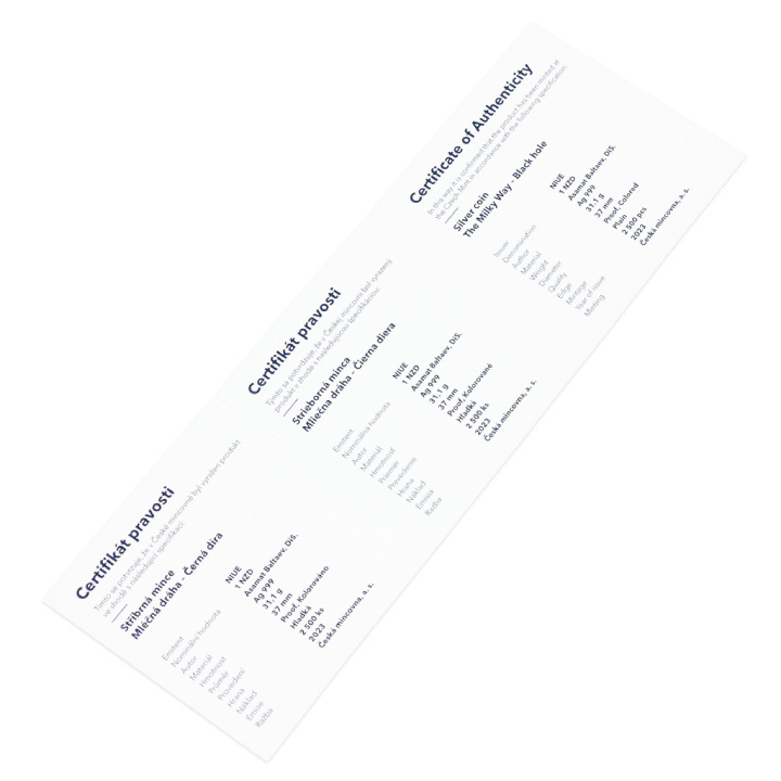 Niue: The Milky Way - Black Hole coloured $1 Silver 2023 Proof