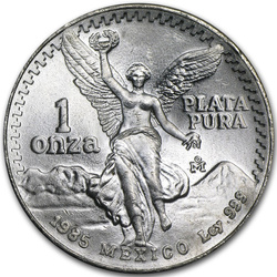 Mexican Libertad 1 uncja Srebra 1985