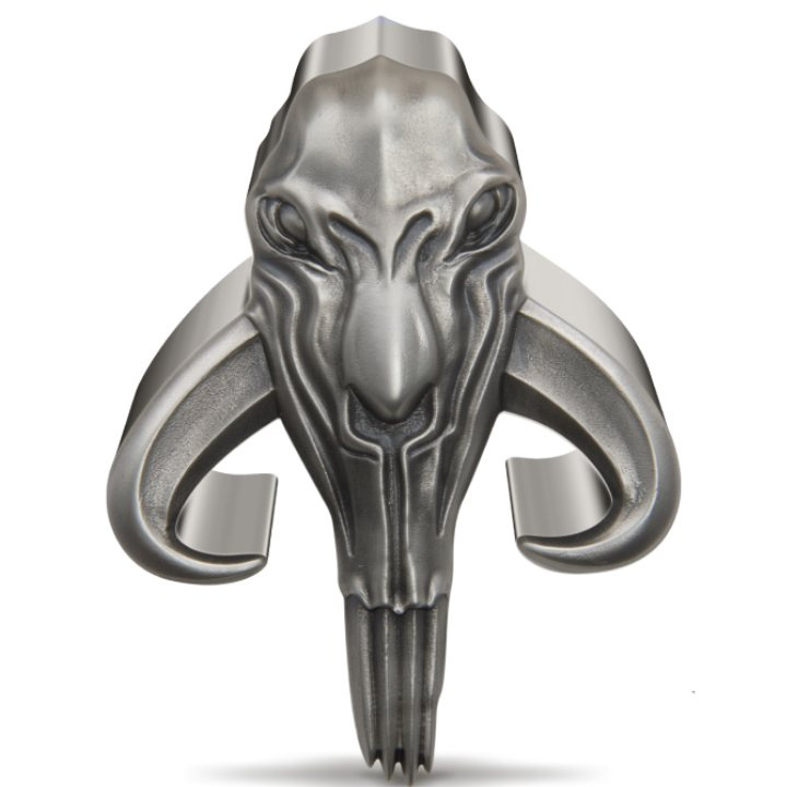 Niue: Star Wars The Mandalorian - Mythosaur 5 oz Plata 2023 Antiqued Shaped Coin
