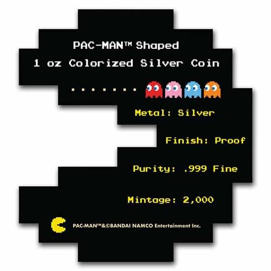 Niue: PAC-MAN kolorowany 1 uncja Srebra 2021 Proof