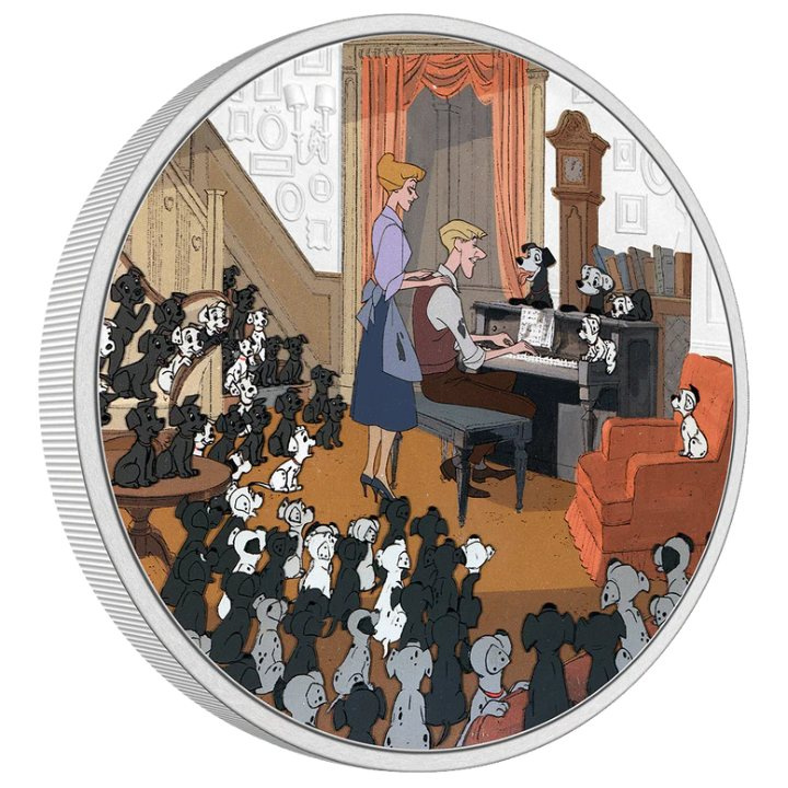 Niue: Disney 101 Dalmatians - Plantation kolorowany 1 uncja Srebra 2022 Proof