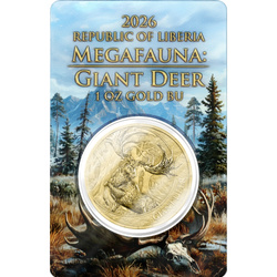 Goldmünze Germania Mint: Megafauna - Riesenhirsch 1 Unze Gold 2026