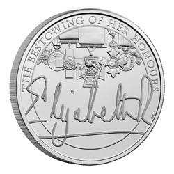 The Queen's Reign Honours and Investitures Cupronichel 5 lire sterline 2022