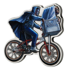 Niue: E.T. coloured - 40 Aniversario de la película 2 oz Plata 2022 Proof Bicycle Shaped Coin