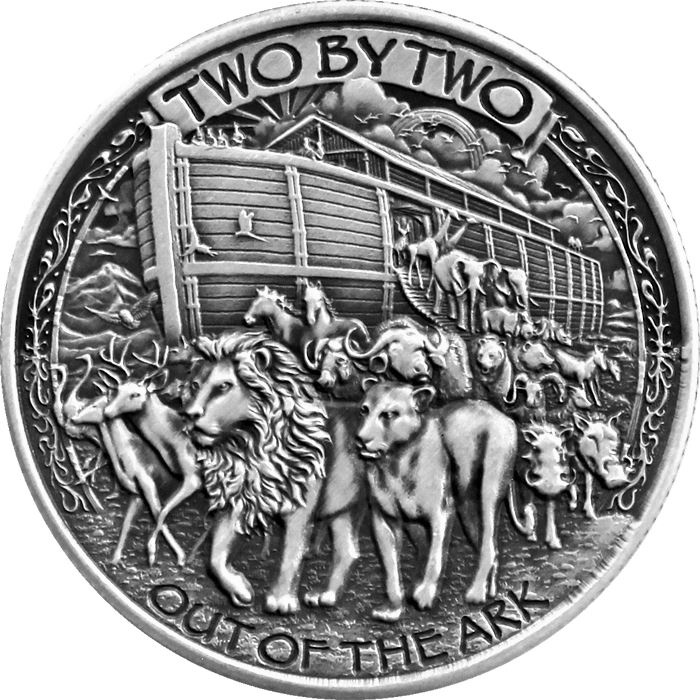Noah's Ark 1 oz Silber Antiqued Round Coin
