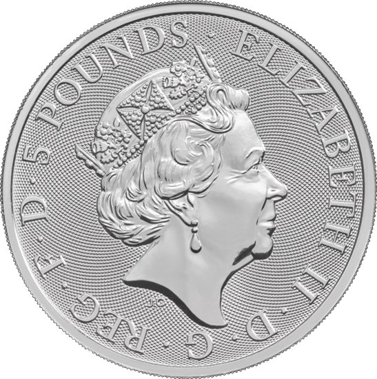 The Unicorn of Scotland 2 oz Silber 2018 The Queen’s Beasts