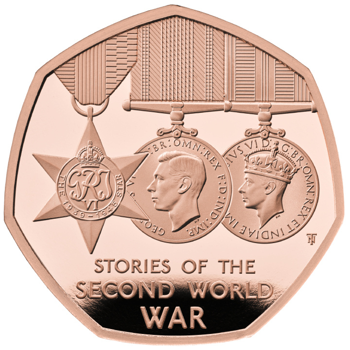 Stories of The Second World War 50p Gold 2025 Proof 