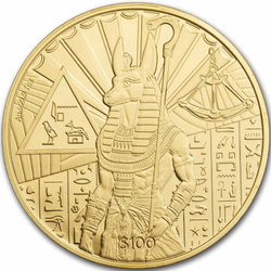 Sierra Leone: Egyptian Gods - Anubis 1 uncja Złota 2023