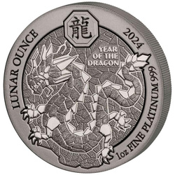 Ruanda: Lunar - Año del Dragón 1 oz Platino 2024