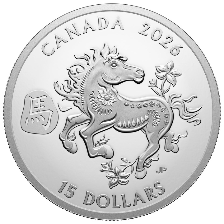 Canada: Lunar Year of the Horse 1 uncja Srebra 2026 Proof