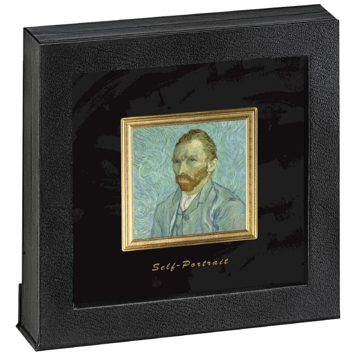 Niue: Vincent van Gogh - Self-portrait coloured 2 oz Silber 2023 Proof Coin