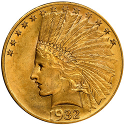 Indian Head $10 oro 1932