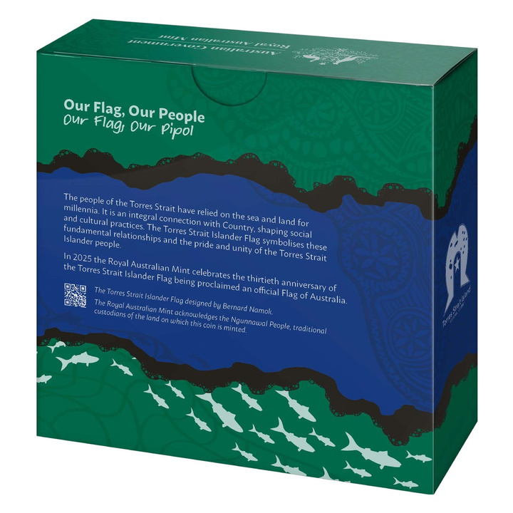 30th Anniversary of the Torres Strait Islander Flag Colorized $2 Silver Coin 2025 Proof “C” Mintmark