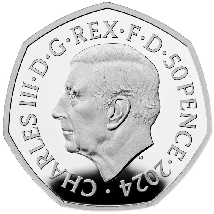 Tales of the Earth - Steppe Mammoth coloured 50p Silver 2024 Proof